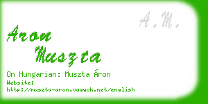 aron muszta business card